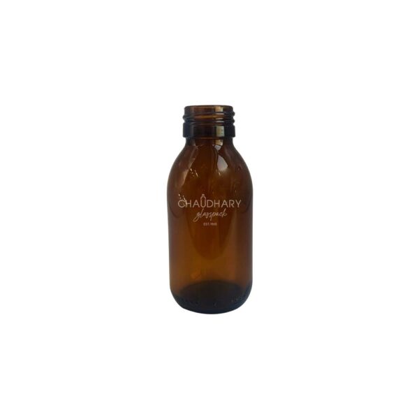 100ml Round Syrup Amber Glass Bottle for Liquids