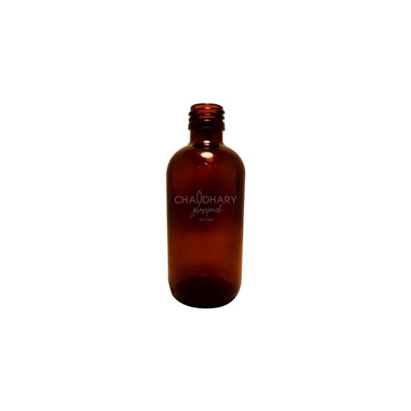 Amber Boston Bottle for Secure Liquid Storage