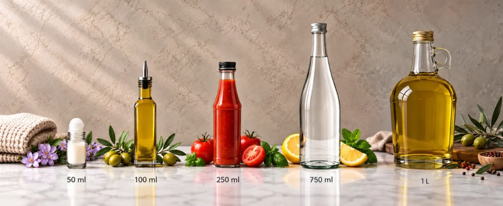 Glass Bottle Sizes Guide