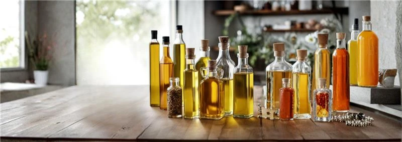 Cooking oil packaging - glass bottles by Chaudhary Glass Pack LLC.